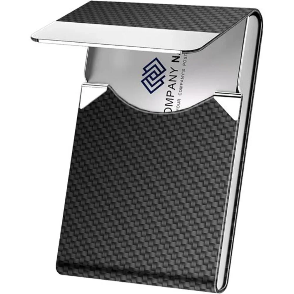 RFID Business Card Holder Metal PU Leather Slim Case for Men Women Pocket